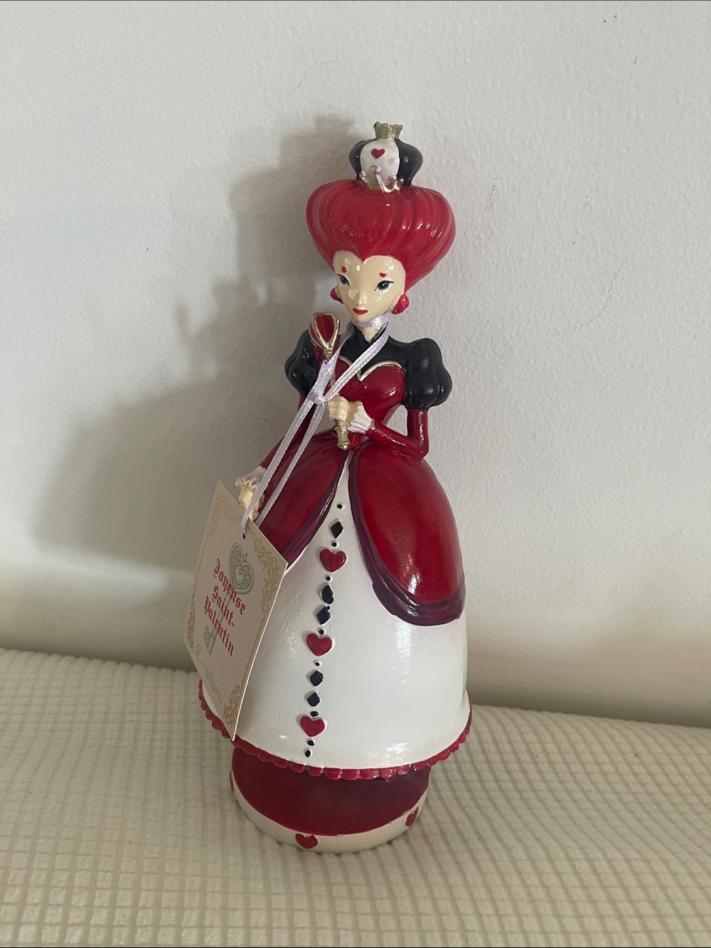 Queen of Hearts Red and White Holiday Figurine